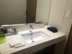 軽井沢マリオット　温泉ビューバス付き　露天風呂付き　キングルーム　ツインルーム　洗面所スペース